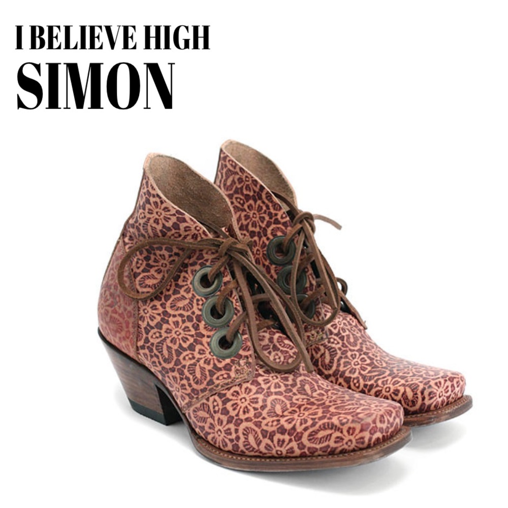 John Fluevog I Believe High Simon Floral Leather Heel Unisex W11 / M9